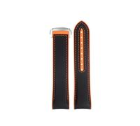 HASGTFM Cinturino for orologio in silicone adatto for Omega adatto for Seamaster 600 quarti cinturino sportivo in gomma arancione 21mm 22mm cintura morbida for uomo(Black Orange A SK,21mm)