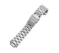 HASGTFM Cinturino In Acciaio Adatto Fit For Timex T2n720 T2n721 T2n739 T49859 Bracciale A Doppia Piega In Acciaio for Nucleo Solido 16mm(Single silver)
