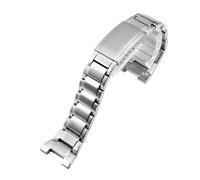 HASGTFM Cinturino in acciaio inossidabile adatto for Casio adatto for G-Shock Heart of Steel GST-B500BD/GST-B500 AD cinturino for orologio cinturino for fibbia pieghevole in metallo(Silver)
