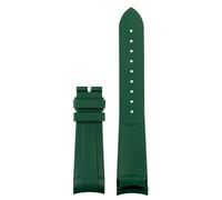 HASGTFM Cinturino In Caucciù Naturale for Estremità Curva Da Uomo 22mm Adatto Fit For Tudor Black Bay 1958 41mm Adatto For GMT Pelagos Pin Fibbia Pieghevole Cinturino Orologio In Silicone(Green-no buc
