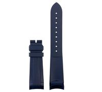 HASGTFM Cinturino In Caucciù Naturale for Estremità Curva Da Uomo 22mm Adatto Fit For Tudor Black Bay 1958 41mm Adatto For GMT Pelagos Pin Fibbia Pieghevole Cinturino Orologio In Silicone(Blue-no buck