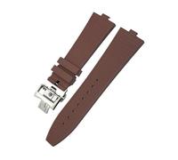HASGTFM Cinturino in gomma FKM Fluoros 24 * 7mm adatto for cinturino for orologio Vacheron Constantin 5500V 4500V Vc braccialetto convesso tipo 7mm(Brown Style 1,24MM X 7MM_ROSE GOLD)