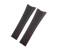 HASGTFM Cinturino in gomma siliconica da 25 mm * 13 mm adatto for Patek Philippe 5712 5711G Cinturino for orologio marrone nero blu(Brown,GOLDEN LINK_SILVER)