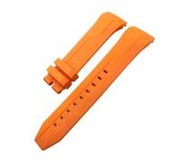 HASGTFM Cinturino in morbida gomma siliconica 22mm 21mm adatto for Tissot T120 Seastar T120417 Serie arancione nero cinturino for orologio subacqueo(Orange No Buckle,21mm)