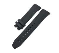 HASGTFM Cinturino in morbida gomma siliconica 22mm 21mm adatto for Tissot T120 Seastar T120417 Serie arancione nero cinturino for orologio subacqueo(Black No Buckle,22mm)