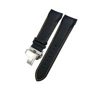 HASGTFM Cinturino in pelle 22mm 23mm 24mm adatto for Tissot 1853 Couturier T035 T035627 T035410 Strumenti cinturino orologio marrone nero(Black Orange-Silver,23mm)