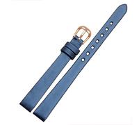 HASGTFM Cinturino in pelle 6mm 8mm 10mm 12mm 14mm adatto for orologio da polso da donna braccialetto rosso nero bianco blu(Navy blue rg,14mm)