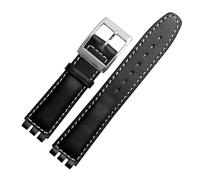 HASGTFM Cinturino in pelle adatto per orologio da polso Swatch, 17 mm, 19 mm, cinturino da polso rosa, rosso, nero, cinturino per orologi da donna e da uomo, 17 mm, Agata