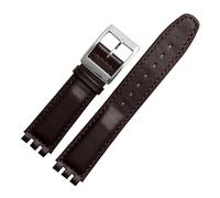HASGTFM Cinturino in pelle adatto per orologio da polso Swatch, 17 mm, 19 mm, cinturino da polso rosa, rosso, nero, cinturino per orologi da donna e da uomo, 19 mm, Agata