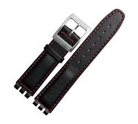 HASGTFM Cinturino in pelle adatto per orologio da polso Swatch, 17 mm, 19 mm, cinturino da polso rosa, rosso, nero, cinturino per orologi da donna e da uomo, 19 mm, Agata