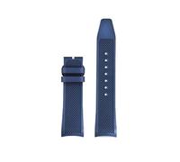 HASGTFM Cinturino in silicone fluorurato 20MM interfaccia Arc morbido nero blu verde bianco grigio cinturino da uomo adatto for IWC adatto for Portugieser(Blue-NO BK)