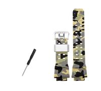 HASGTFM Cinturino orologio in gomma siliconica 16mm giunto convesso nero rosso arancione blu verde beige cinturino adatto for CASIO adatto for G-SHOCK 3410 GW-9400 GW9300(B Camo grass green-S)