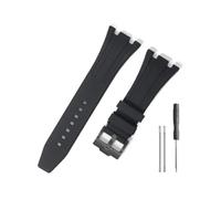 HASGTFM Cinturino resistente e confortevole adatto for Audemars Piguet adatto for Royal Oak Offshore 15703 15400 for cinturino in silicone(Black-Black-K14)