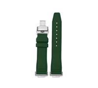 HASGTFM Fluoro Gomma Cinturino in Silicone Morbido Colore Puro Verde Menta Cinturino da Uomo Bracciale Misura for CASIO Misura for G-SHOCK DW5600 DW5610(Green-Silver)