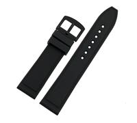 HASGTFM For qualsiasi marca cinturino braccialetto in silicone impermeabile 20mm 22mm 24mm braccialetto for orologio morbido sutura manuale orologio in silicone semplicità(Balck suture balck,22mm)