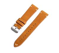 HASGTFM Il cinturino in pelle ultrasottile 18 19 20 21 22MM è adatto for braccialetti for strato superiore di orologi antichi, stile morbido(Yellow brown,18mm)