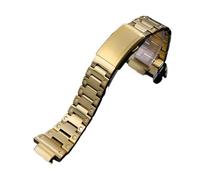 HASGTFM Misura for CASIO Misura for cinturini in acciaio pregiato G-Shock GW-5000 5035 DW5600 GWM5610 Cinturino for orologio nero argento da uomo 16mm(5600 gold)