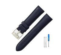 HASGTFM Misura for Fossil Fs4990 Fs4735 Me3099 Me3052 Fs4813 Q Cinturini in pelle inodore serie intelligente 22 24mm(Dark Blue-Steel-K8,22mm)