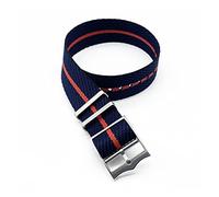 HASGTFM PREMIUM NATO ZULU Guarda cinturino da 20 mm Nylon Watch Band 22mm Punto di ricambio Braccialetto di ricambio Cinturini Fort-Udor Black Bay Nato Guarda Bande(Black navy red)