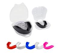 Hash Paradenti per adulti e ragazzi, ideale per scuola, sport da combattimento, rugby, calcio, hockey, Muay Thai, MMA, boxe, arti marziali, basket, con custodia (età 8+nero)