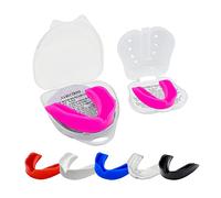 Hash Paradenti per adulti e ragazzi, ideale per scuola, sport da combattimento, rugby, calcio, hockey, Muay Thai, MMA, boxe, arti marziali, basket, con custodia (età 13 anni, rosa)
