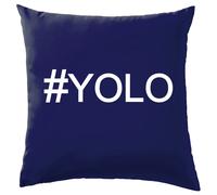 Hashtag YOLO - Cuscino - You Only Live Once Carpe Diem Hash Tag Divertente