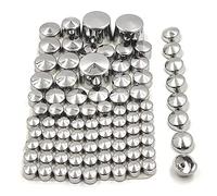 HASkulle Moto ABS Plastica Cromata Bulloni Toppers Caps Set 2000-2005 2006 Compatibile con Harley Davidson Softail Twin Cam Bulloni Coperchio Valvole Motore, Argento