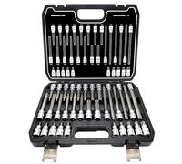 HASKYY 32 pezzi Set Inserti Torx set T25-T80 di chiavi a bussola Torx Acciaio Bit Socket Tool Kit imposta