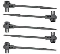 HASKYY 5x set di cricchetti per ponteggi chiave a cricchetto per ponteggi con scanalatura per dado ad alette 19/22 mm cricchetto a cricchetto reversibile destra/sinistra - doppia chiave a bussola 4 in