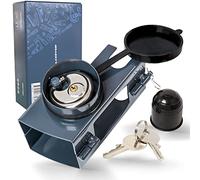 HASKYY Blocco del rimorchio Serratura a Scatola antifurto Set Completo Che Include la Serratura Rotonda e Il Tappo di Protezione