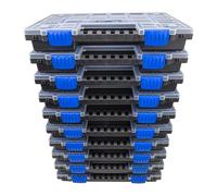HASKYY Cassetta di assortimento, 10 organizer XL, divisa e impilabile, 345 x 249 x 50 mm