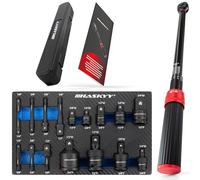 HASKYY Chiave dinamometrica da 1/2 pollici 65-350 Nm con set di adattatori per avvitatore a percussione, giunto universale, set di adattatori per chiave a bussola per avvitatore a percussione 1/4" 3/8