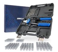 HASKYY Kit professionale pinza per inserti filettati (rivnut) + 150 inserti in acciaio - M5/M6/M8/M10/M12 (30 pz per misura)