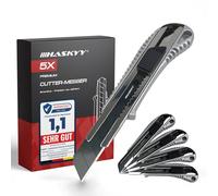 HASKYY Pack 5 Taglierini Premium 18mm Alluminio + Lame SK5 Ultra Affilate - Uso Professionale