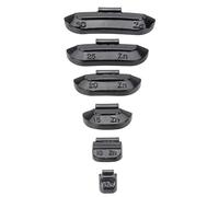 HASKYY Pesi bilanciamento pesi 225 x 5 - 30 g assortimento per cerchi in acciaio nero
