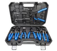 HASKYY Set di 11 pinze per fascette stringitubo incl. valigetta, set di pinze speciali con cavo Bowden e fascette a molla