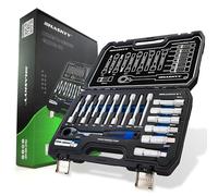 HASKYY Set di attrezzi per lo smontaggio degli ammortizzatori, 18 pezzi, a cricchetto, attrezzi speciali per la riparazione del telaio auto, set di ammortizzatori