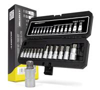 HASKYY - Set di bussole Torx T8 T70, set di bussole Torx interne con profilo a T, per chiave dinamometrica, 1/4", 3/8", 1/2", 14 pezzi