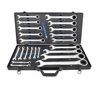 HASKYY Set di Chiavi a Cricchetto con Chiavi a Bocca ad Anello, 22 Pezzi da 6 a 32 mm, Strumento in Valigetta