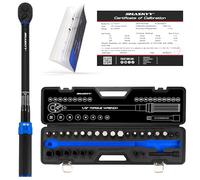 HASKYY Set di chiavi dinamometriche da 1/2", 50 - 350 Nm, asta di prolunga per auto, dadi e officina