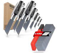 HASKYY Set Professionale 10 Taglierini + 100 Lame SK5 18mm - Kit Completo Quick-Change