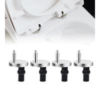 HASLED Cerniere per Tavoletta WC 4 Pezzi - Sistema di Fissaggio Stabile per Sedili WC - Compatibile con la Maggior Parte dei Water Standard - Acciaio Inossidabile 304 - Montaggio Facile