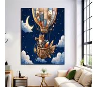 HASLEFND Acquerello Fiabesco Stampa su tela Senza cornice 40 x 50 cm