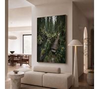 HASLEFND Foresta primordiale Stampa su tela Senza cornice 70 x 100 cm