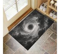 HASLEFND Tappetino per Porta Ingresso, Zerbino con Illusione ottica Vortice della Via Lattea, Antiscivolo, Lavabile, Morbido, per Interni Ed Esterni, per Bagno, Cucina, WC, Balcone Grigio scuro