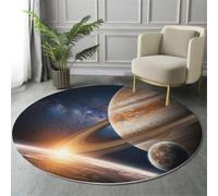HASLEFND Tappeto Rotondo Paesaggio cosmico per bambini