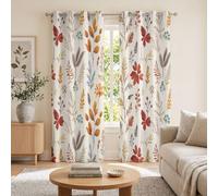 HASLEFND Tende Oscuranti per Interni 2 Pezzi 160 Altezza, Termiche Isolanti, Anti-Rumore, Piante autunnali Rami di bacche d'acero, Ideali per Camera da Letto e Soggiorno, 132 X 160 cm