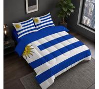 HASLEFND Trapunta 4 Stagioni 220 x 240 cm con Scenario da sogno | Piumino Anallergico e Traspirante in Morbida Microfibra, Coperta Letto Moderna con Mongolfiera sopra una montagna innevata Fantasia
