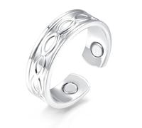 Hasnsofie Vital Anello da donna con magneti forti, anello vitale Anxiety per dimagrire/meglio dormire/alleviare lo stress, anello magnetico aperto regolabile da donna, anello vitale antistress con