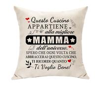 Hasodeo Copricuscino 45X45 CM - Regali da Figlia Figlio per la Migliore Mamma dell'Universo - Idea Regalo per Festa della Mamma, Decorazione Keepsake